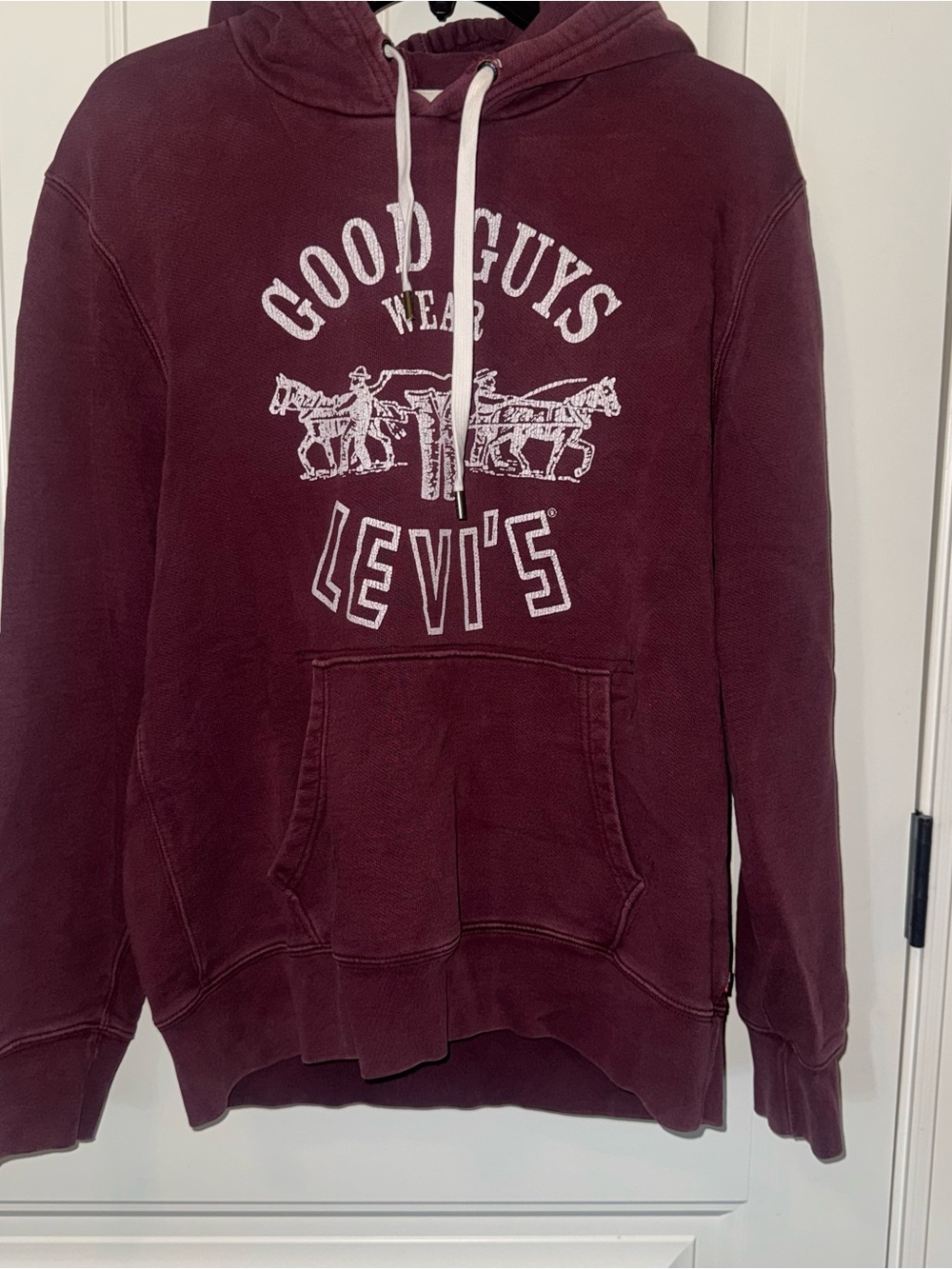 Levi's Maroon Good Guys Pullover Hoodie with White Graphic